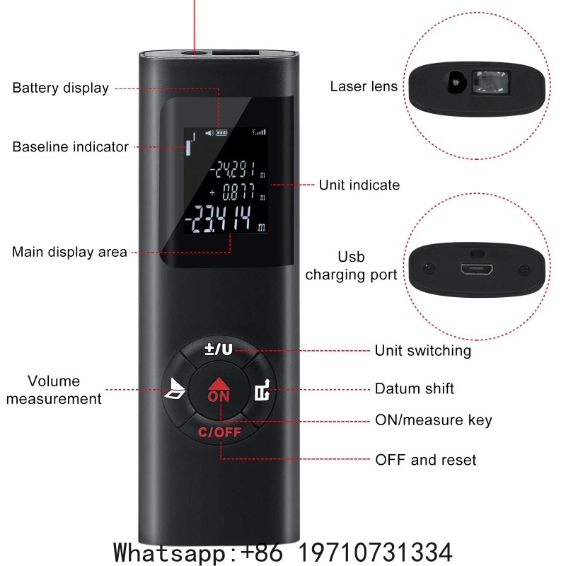 Laser Distance Measure - جهاز قياس المسافة بالليزر الذكي المصغر