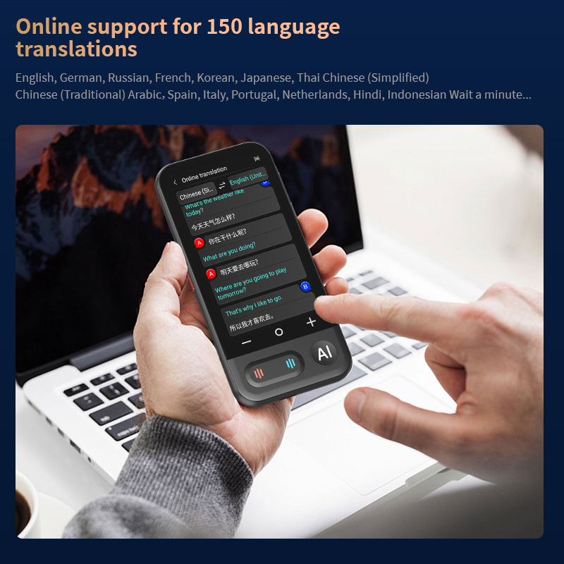 Z16 آلة مترجم ذكية محمولة AI م - مراجعة Portable Translator Device وسعره