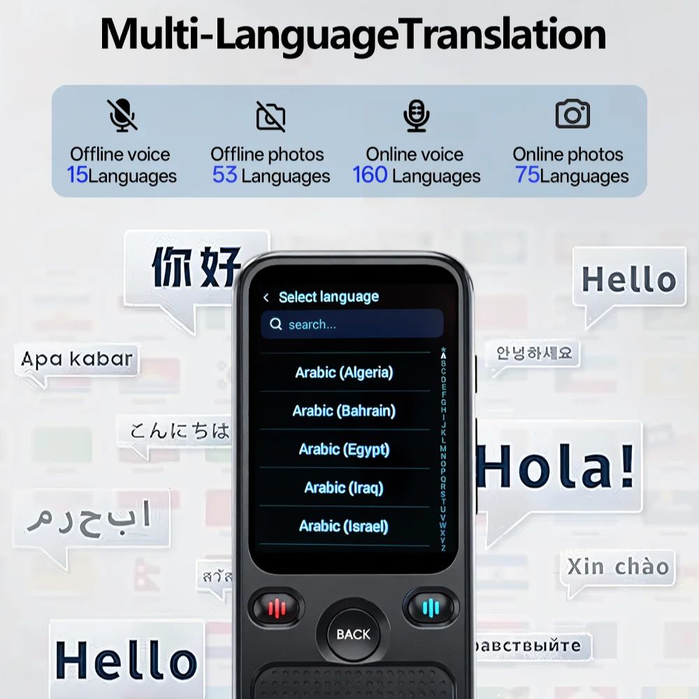 مترجم محمول MSAI T20 يدعم 15 ل - مراجعة Portable Translator Device وسعره